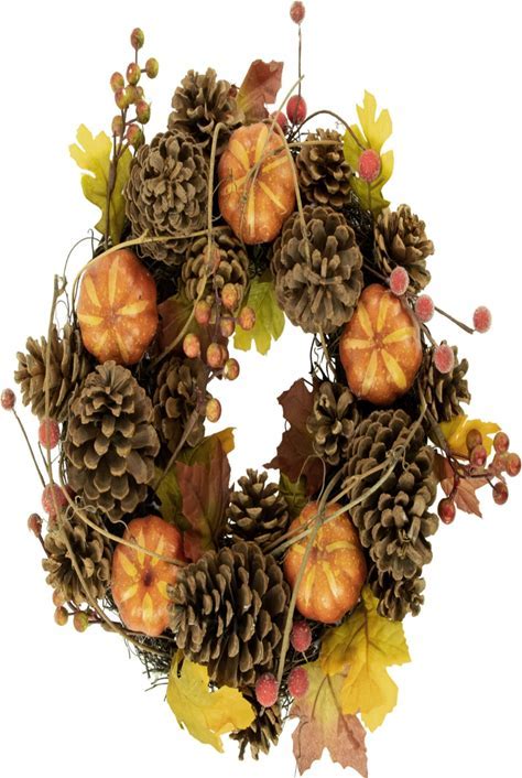 Pumpkin and Pinecone Wreath