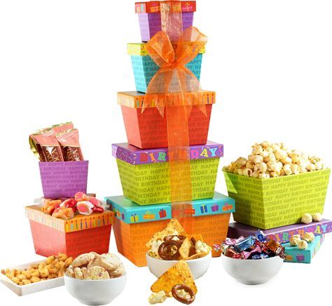 Broadway Basketeers' Happy Birthday Wishes Gift Tower