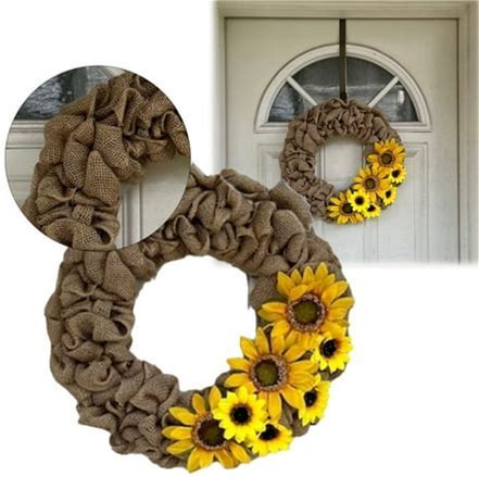 Sunflower and Burlap Wreath