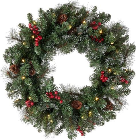 National Tree Company Pre-lit Artificial Christmas Wreath